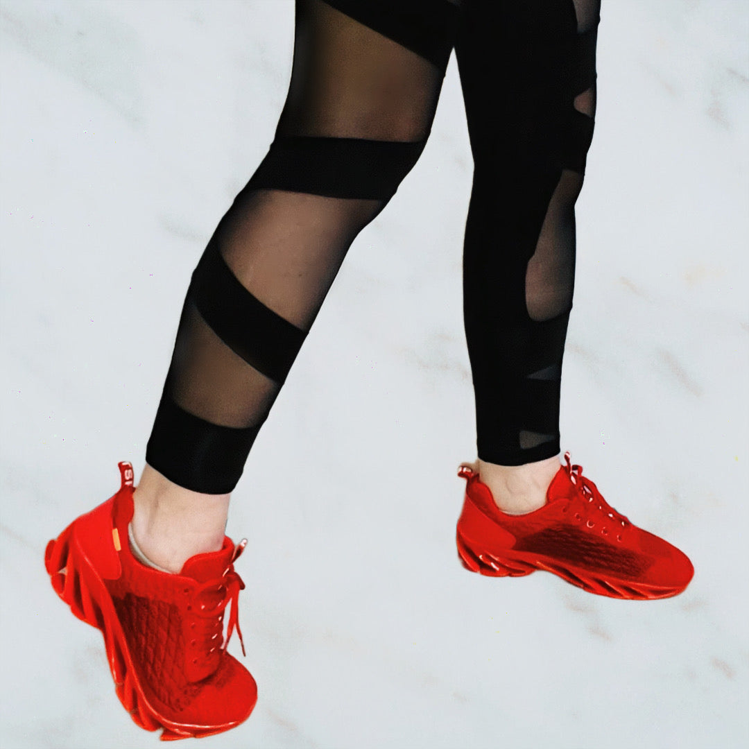 Perfect red sport shoes